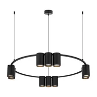 Lampy sufitowe - Lampa wisząca (koło) GENESIS BLACK 10xGU10 - miniaturka - grafika 1