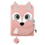 Zabawki kreatywne - Pamiętnik A5/96K z kłódką 3D Fox - ST-MAJEWSKI - miniaturka - grafika 1