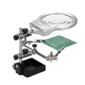 Mikroskopy i lupy - TRZECIA RĘKA ZESTAW DO LUTOWANIA UCHWYT LUPA + LED - miniaturka - grafika 1