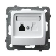 Gniazdka elektryczne - Ospel elektro Gniazdo Telefoniczne Pojedyncze - Karo GPT-1S/M/00 - miniaturka - grafika 1