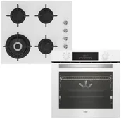 Zestawy AGD - Zestaw AGD do zabudowy Beko Piekarnik BBIM14300WMS + Płyta gazowa HILW 64122 SW - miniaturka - grafika 1