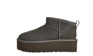 UGG Classic Ultra Mini Platform Boot Charcoal - Śniegowce damskie - miniaturka - grafika 1