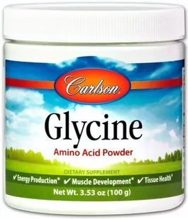 Carlson Labs Glycine 100 Grams - Witaminy i minerały dla sportowców - miniaturka - grafika 1