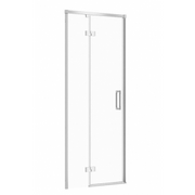 Ścianki i drzwi prysznicowe - CERSANIT S932-119 DRZWI NA ZAWIASACH KABINY PRYSZNICOWEJ LARGA CHROM 80X195 LEWE TRANS - miniaturka - grafika 1