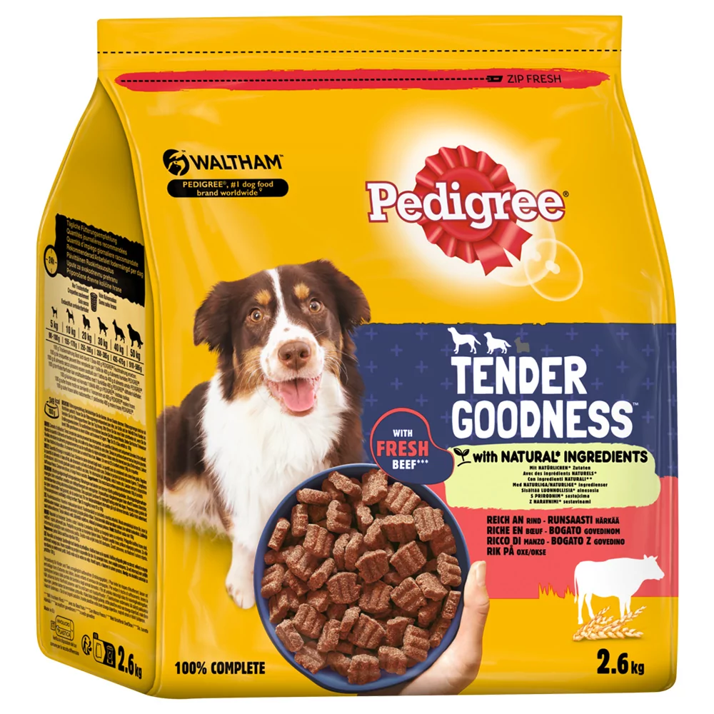 Pedigree Tender Goodness, wołowina - 3 x 2,6 kg