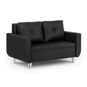 Sofy i kanapy - Sofa kanapa 2 os z funkcją spania RED czarna - miniaturka - grafika 1