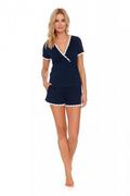Piżamy ciążowe - Doctor nap TCB 5146 navy blue damska koszula nocna - miniaturka - grafika 1