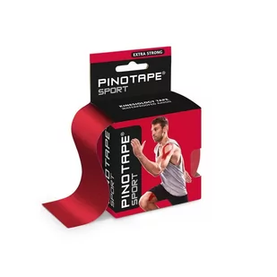 Pinotape Sport, taśma kinezjologiczna, czerwona, 5 cm x 5 m - Ortezy, stabilizatory i opaski elastyczne - miniaturka - grafika 1