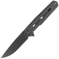 Noże - Nóż składany WE Knife Navo Black Canvas Micarta, Black Stonewashed CPM 20CV by Ostap Hel (WE22026-1) - miniaturka - grafika 1
