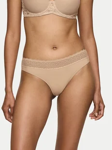 Triumph Stringi Feel Of Modal 10219764 Beżowy - Majtki damskie - miniaturka - grafika 1