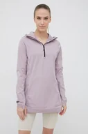 Kurtki i kamizelki sportowe damskie - 4F kurtka outdoorowa kolor fioletowy przejściowa - miniaturka - grafika 1