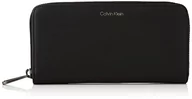 Portfele - Calvin Klein Męskie portfele zwięzłe z długim zamkiem błyskawicznym, czarny Ck Black, OS, Ck czarny, Rozmiar Uniwersalny - miniaturka - grafika 1