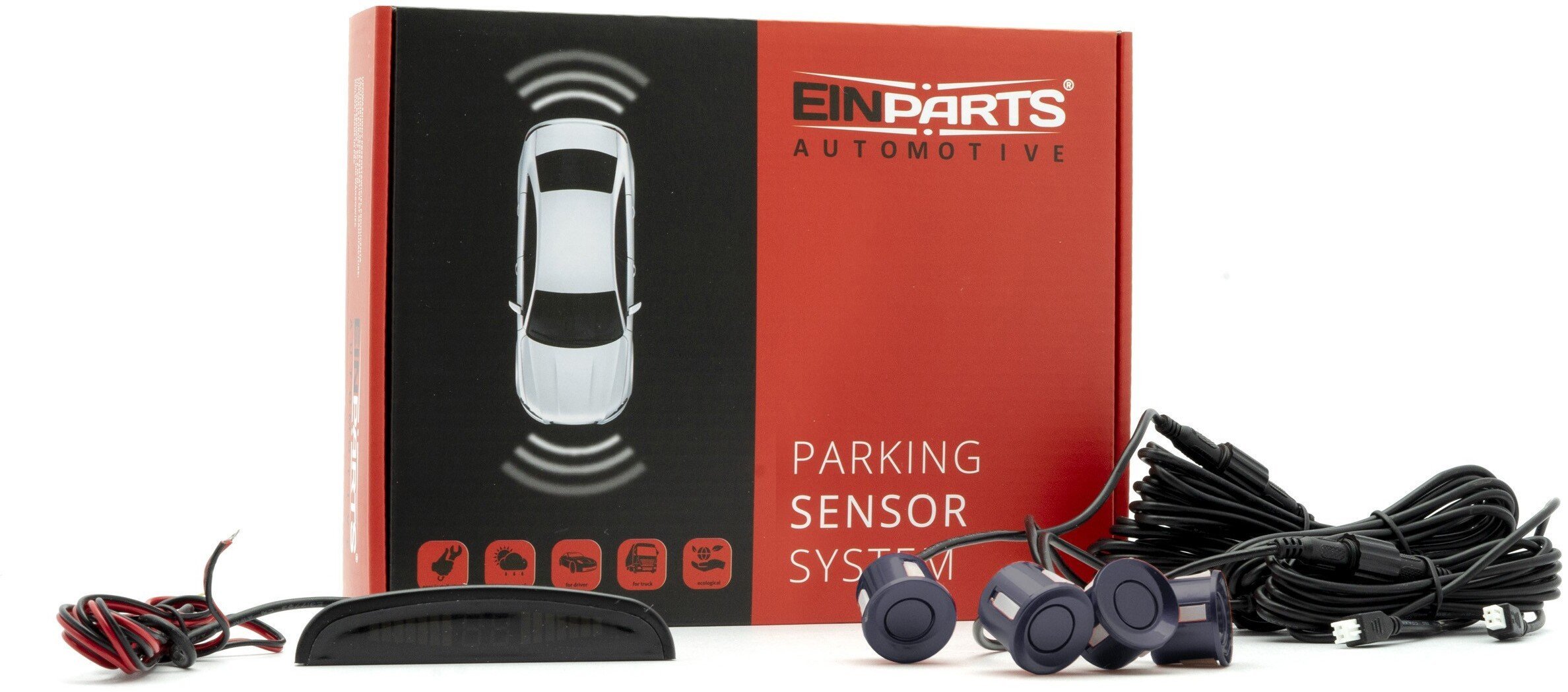 Einparts Automotive EINPARTS ZESTAW CZUJNIKÓW PARKOWANIA DO SAMOCHODÓW 4 BEZPRZEWODOWE SENSORÓW