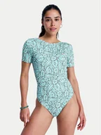 Stroje kąpielowe - Roxy Strój kąpielowy Sun Babe ERJWR03901 Turkusowy - miniaturka - grafika 1