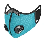 Maseczki antysmogowe - ALEXPO ALEXPO Maska Active Sport 2.0 przeciwsmogowa ażurowa turkusowa 1 sztuka - miniaturka - grafika 1