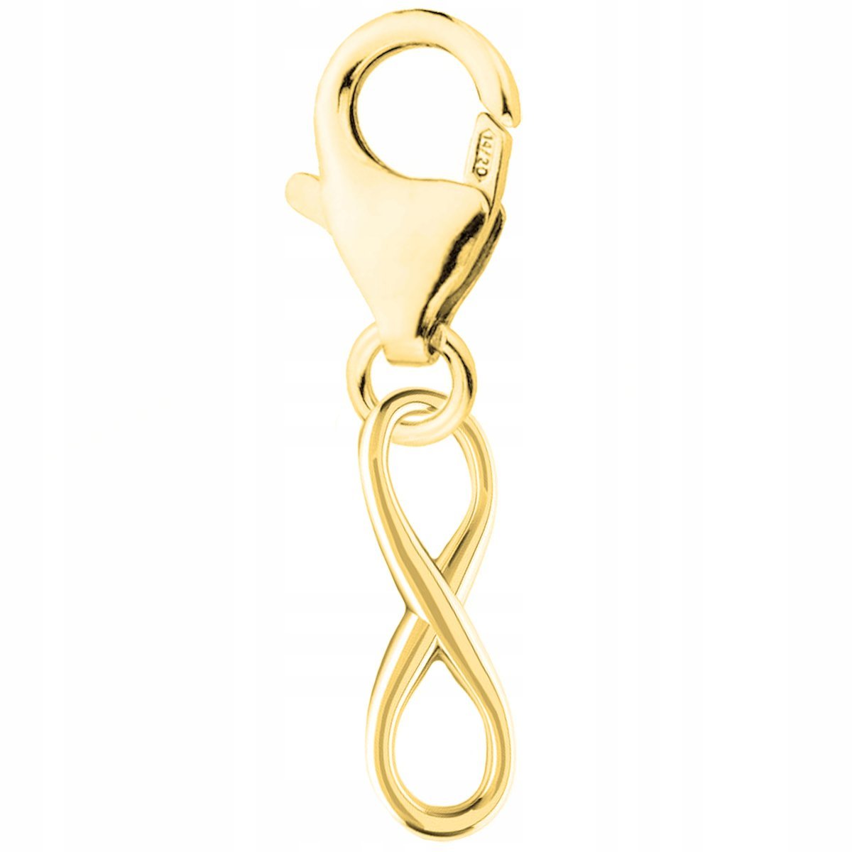 Zawieszka złota wisząca Nieskończoność srebro 925