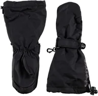 Rękawice narciarskie - Czarne wodoodporne rękawiczki zimowe chłopięce, Black 2, L, 6-8 lat - miniaturka - grafika 1