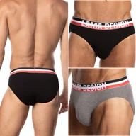 Majtki męskie - SLIPY MĘSKIE Lama 1051SD bawełniane majtki dopasowane 2 PARY - XL - miniaturka - grafika 1