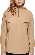Bluzy damskie - Urban Classics Damska bluza polarowa z kapturem TB4763 Bluza z kapturem Kobiety , beżowy unionowy , 4XL - miniaturka - grafika 1