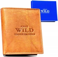 Portfele - Portfel skórzany Always Wild AW-N890-MAL j. brązowy - miniaturka - grafika 1