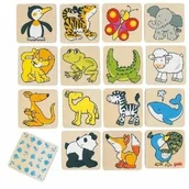 Zabawki interaktywne dla dzieci - Goki ZWIERZĄTKA gra pamięciowa GK 56700 - miniaturka - grafika 1