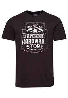 Koszulki męskie - Superdry Koszulka męska z nadrukiem, Vintage Black, XXL - grafika 1