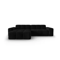 Narożniki - Czarny aksamitny narożnik (lewostronny) Kendal – Micadoni Home - miniaturka - grafika 1