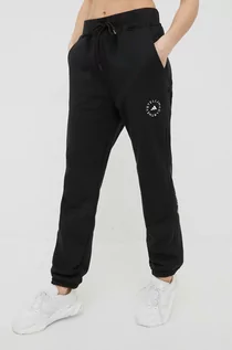 Spodnie damskie - Adidas by Stella McCartney by Stella McCartney spodnie dresowe Agent Of Kindness damskie kolor czarny gładkie - grafika 1