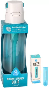 Butelka filtrująca Solid Turkusowa 0,7L + 2x filtr wkład węglowy do butelki - Butelki filtrujące - miniaturka - grafika 1