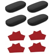 Akcesoria do okularów - ZESTAW 8 PRODUKTÓW - 4x Etui na okulary czarne + 4x Ściereczka z mikrofibry - miniaturka - grafika 1