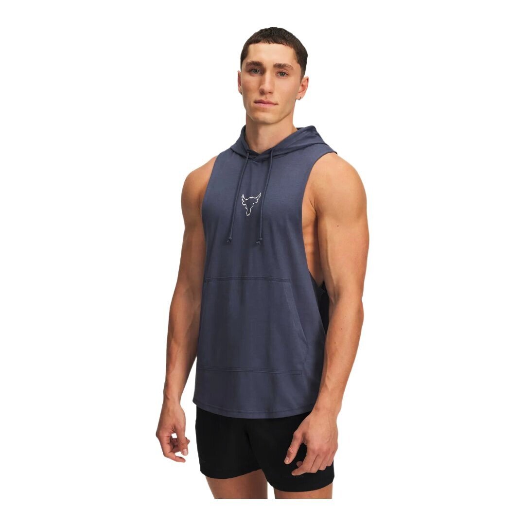 Koszulka męska Under Armour Project Rock SL Hoodie-GRY XXL
