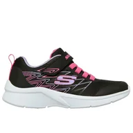 Buty dla dziewczynek - Buty dziecięce Skechers Microspecbold Delight 302468LBLK - czarne - miniaturka - grafika 1