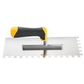 Narzędzia murarskie - Paca zębata 28 x 12 cm 6 x 6 mm stal nierdzewna rączka 2K HARDY - miniaturka - grafika 1