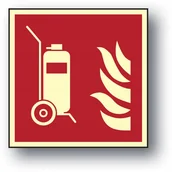 Gaśnice - Wózek gaśniczy GAŚNICA PRZEWOŹNA 15X15 płyta z lepami świecąca w ciemności LIBRES POLSKA SP - miniaturka - grafika 1