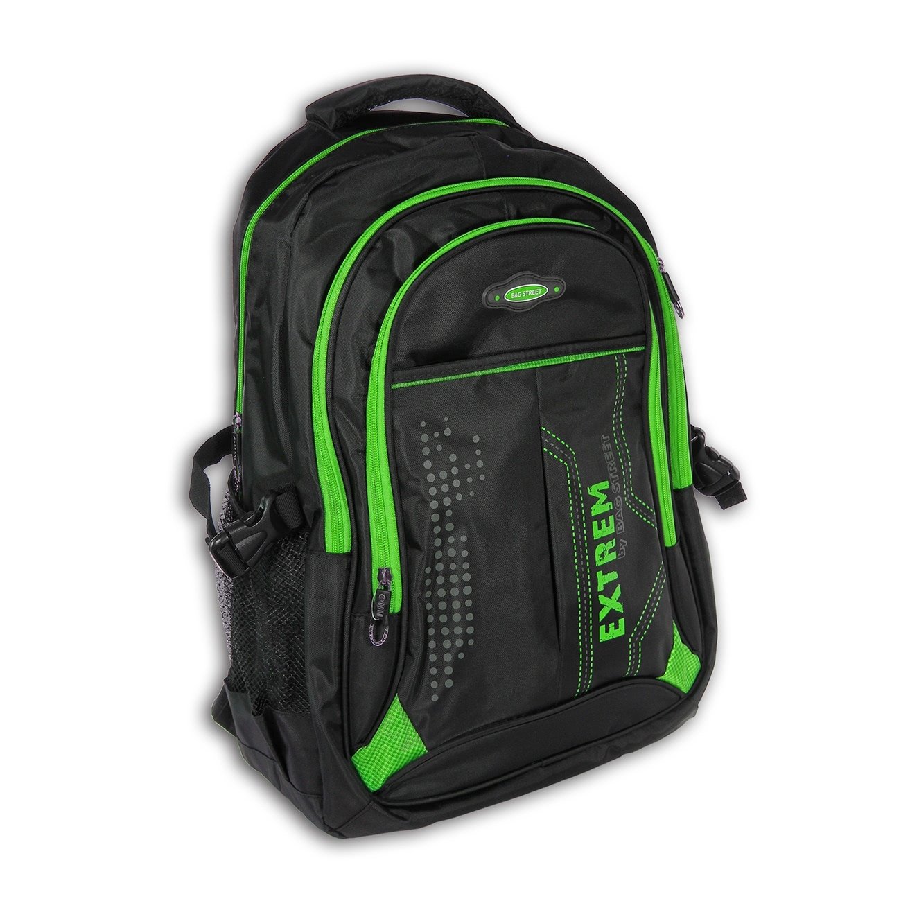Torba Street syntetyczny plecak damski męski sportowy czarny zielony OTJ605G