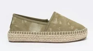 Espadryle damskie - Espadryle damskie khaki LL274853 - Wygodne i modne buty w kolorze zielonym! R37 - miniaturka - grafika 1