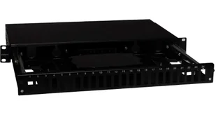EmiterNet Przełącznica wysuwana 19" 1U 24xSC duplex teleskopowa, czarna - Akcesoria do serwerów - miniaturka - grafika 1