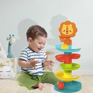 WOOPIE BABY Tor Zjeżdzalnia Kulek Wieża z Piłeczkami Kulodrom - Zabawki kreatywne - miniaturka - grafika 2