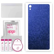 Szkła hartowane na telefon - Folia naklejka skórka strukturalna na TYŁ do Sony Xperia E5 -  Plaster Miodu Niebieski - apgo SKINS - miniaturka - grafika 1
