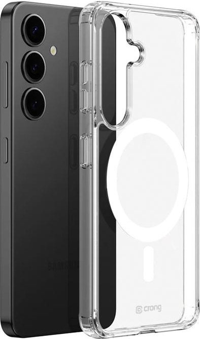 Crong Crystal Shield Magnetic - Etui Samsung Galaxy S25 MagSafe (przezroczysty)