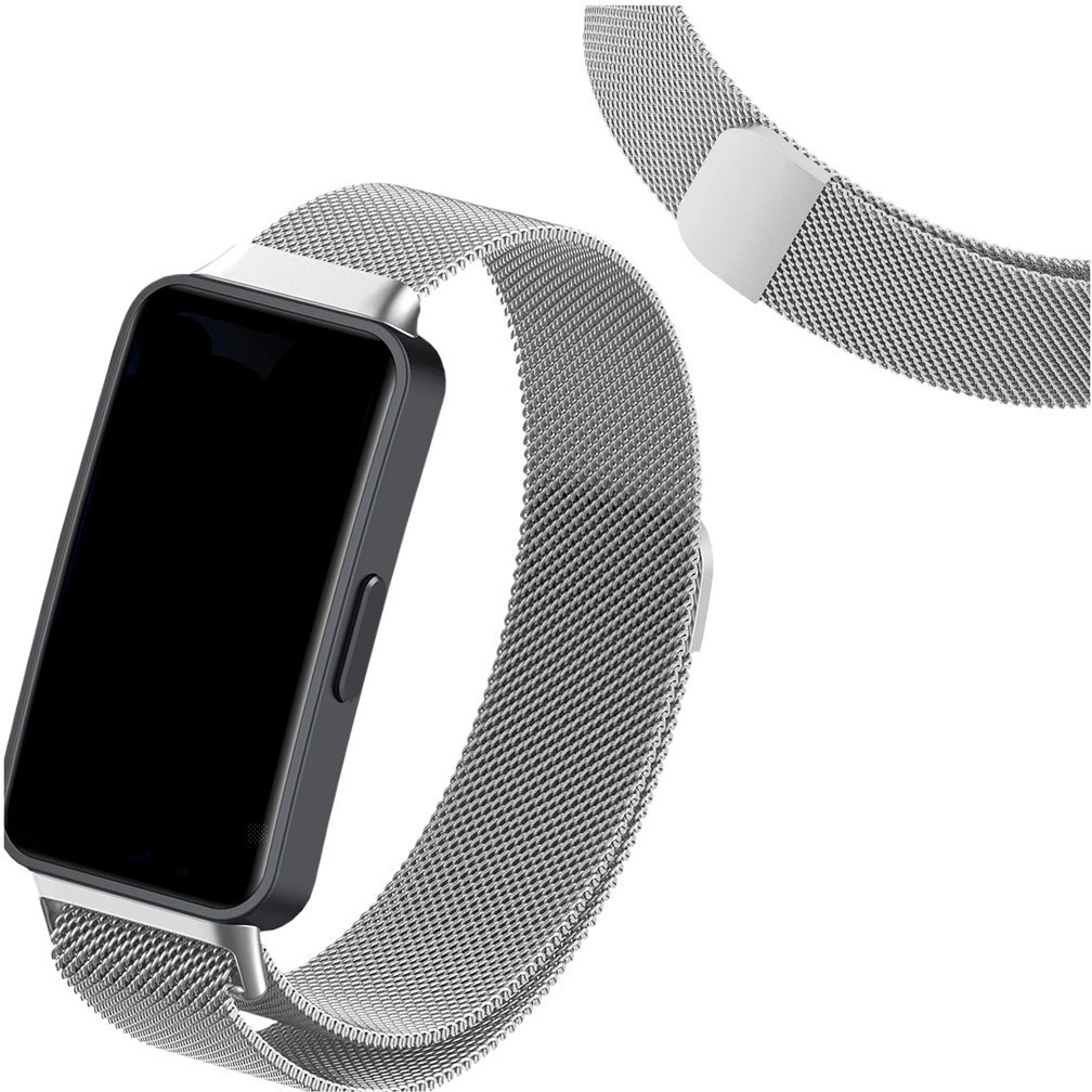 ChronSmarta Pasek ChronSmarta do smartband'a Huawei Band 8 / 9 / 10 Srebrny