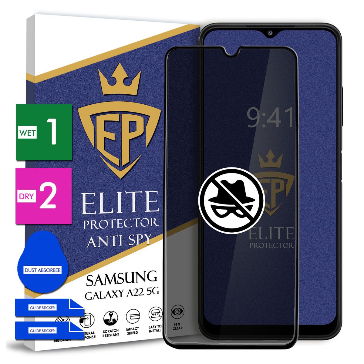 Szkło Prywatyzujące Na Telefon Samsung Galaxy A22 5G Hartowane 9H 5D