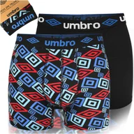 Majtki męskie - Umbro Bokserki Męskie Bawełniane Kolorowe 2 sztuki 0197 Rozmiar M - miniaturka - grafika 1