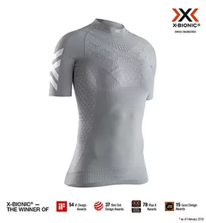Koszulki i topy damskie - X-Bionic Damska koszulka z krótkim rękawem Twyce 4.0 Run Szary Dolomit szary/arktyczny biały M - grafika 1