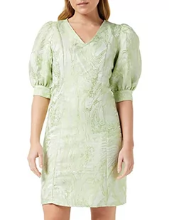 Peppercorn Damska sukienka Marcy żakardowa z dekoltem w serek, zielony miętowy, L, Nadruk z zielonej mięty, L - Sukienki - miniaturka - grafika 1