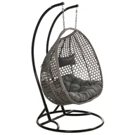 Fotele ogrodowe wiszące - Corciano Fotel wiszący kokon Rosa antracytowy - miniaturka - grafika 1