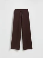 Spodnie damskie - Reserved - Dzianinowe spodnie z wiskozą - brązowy - miniaturka - grafika 1