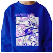 Bluzy dla dziewczynek - BLUZA DZIECIĘCA K-POPOWE ŁOWCZYNIE DEMONÓW HUNTRIX 122-128 BAWEŁNIANA - miniaturka - grafika 1