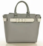 Torebki damskie - MONNARI Elegancka torebka kuferek szary - miniaturka - grafika 1