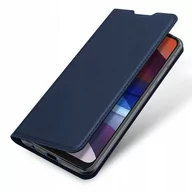 Etui i futerały do telefonów - Etui MOTOROLA MOTO E7 POWER z klapką Dux Ducis skórzane Skin Leather granatowe - miniaturka - grafika 1